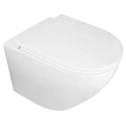 PRO ( круглый) СКРЫТОЕ ТОРНАДО подвесной безободковый унитаз в комплекте с сидением микролифт скрытая система смыва  490*370*360 мм