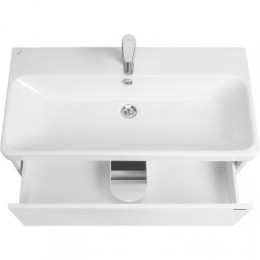 Сканди 90 Тумба Белый матовый/Белый глянец (БЕЗ УМЫВАЛЬНИКА Адриана-90)