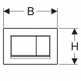 115.883.JT.1 Sigma30 Смывная клавиша, двойной смыв, не оставляет отпечатков пальцев, белый мат/хром глянц/белый мат