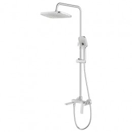 Conda Душевая система с квадратным тропическим душем, сатин