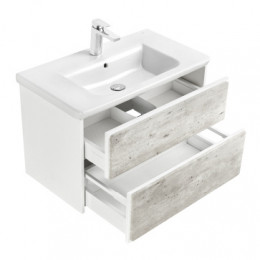 RONDA Модуль д/раковины 800 мм, бетон/белый матовый (подходит раковина Gap Original)