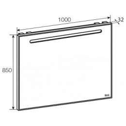 THE GAP ORIGINAL Зеркало 1000х850 мм, подсветка, антизапотевание, сенсор (подходит к серии LAKS)
