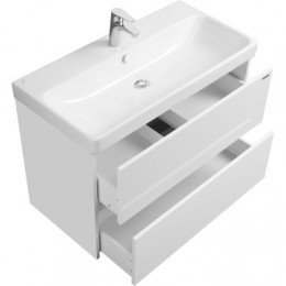 Сканди 90 Тумба Белый матовый/Белый глянец (БЕЗ УМЫВАЛЬНИКА Адриана-90)