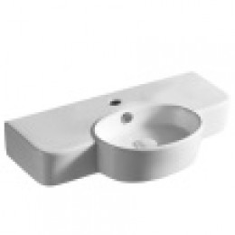 AZ-4360T Раковина накладная мат. бел 70,5*36*12