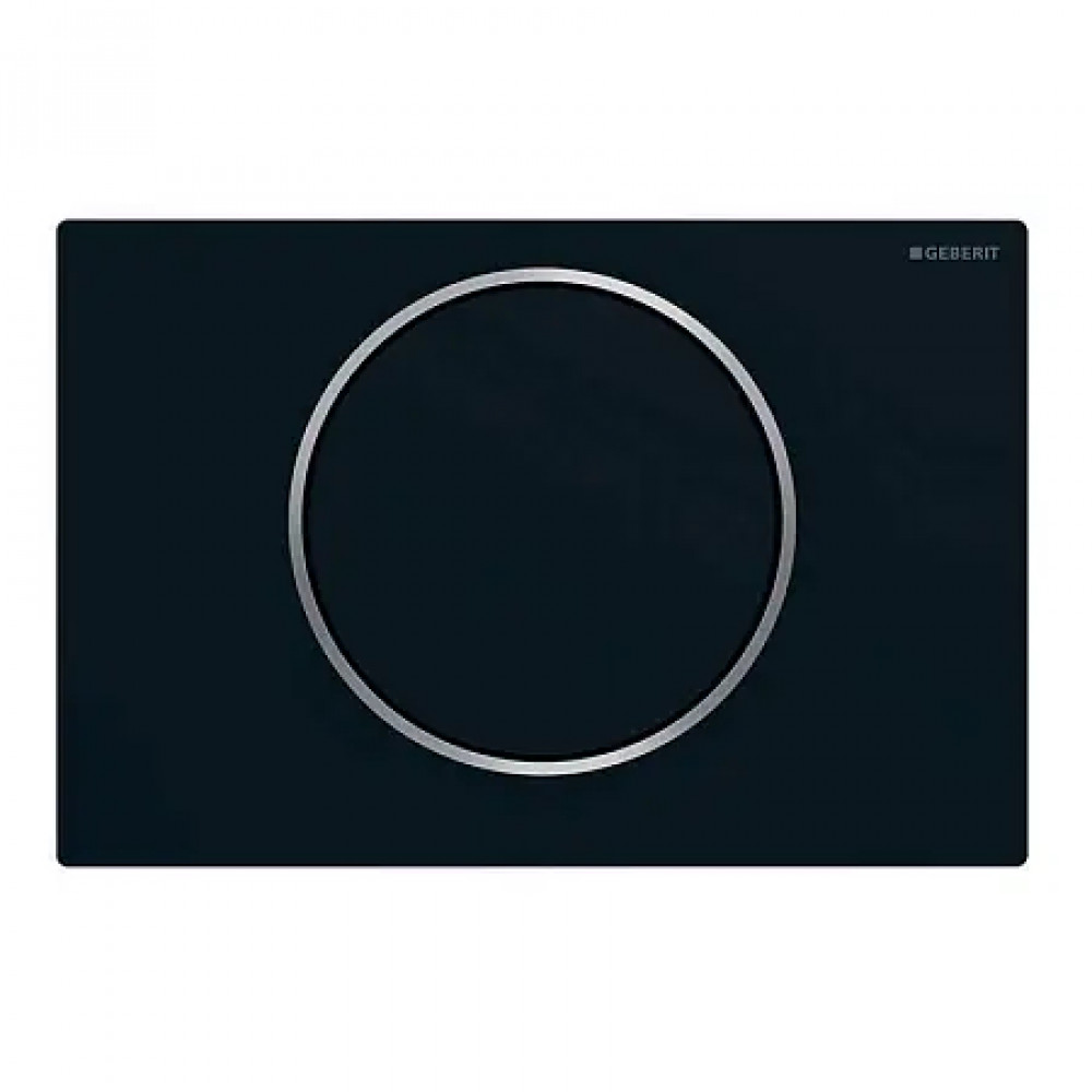 115.758.14.5 смывная клавиша SIGMA 10 (черный матовый/хром гланцевый, нержавеющая сталь)