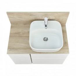 Мишель 80 Столешница+панель  Дуб Эндгрейн универсальная