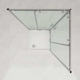 Душевое ограждение CS-AB01GG-100 100x100x190，профиль серый матовый，6 мм прозрачное стекло