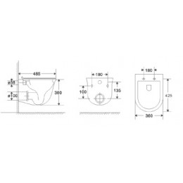 Сет LORANTO Инсталляция + Azario Felice Подвесной унитаз 490*360*360 (круглый)(2места)