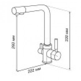 Z_РУАН Смеситель для кухни фильтр шампань