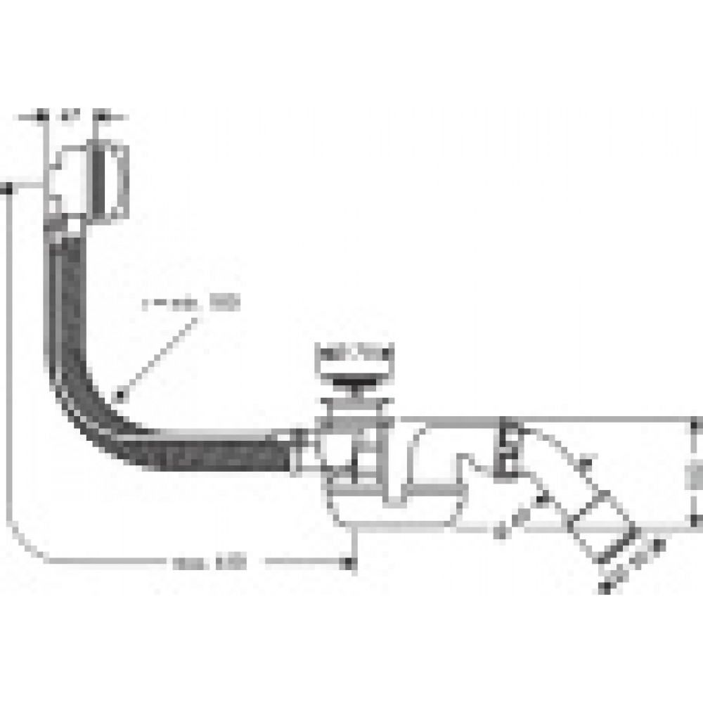 58143000 Cлив/перелив для ванны Flexaplus, 1½’