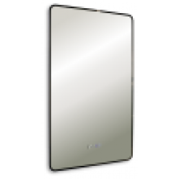 AZARIO зеркало INCANTO-BLACK 600*1000 - 3 часы, подогрев, сенсор выкл, парящая подсветка (в стену)
