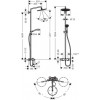 26792000 Croma Select 280 Air 1jet Showerpipe для ванны с термостатом
