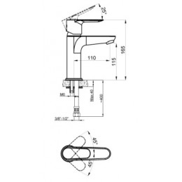 LEYA Смеситель для раковины, хром