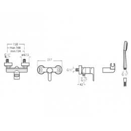 L20 Смеситель для душа с акс.