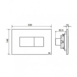 641001 Панель пневм. двойная KARISMA, пластик, белый