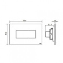 641001 Панель пневм. двойная KARISMA, пластик, белый
