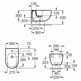 MERIDIAN-N Биде подвесное, 560 мм