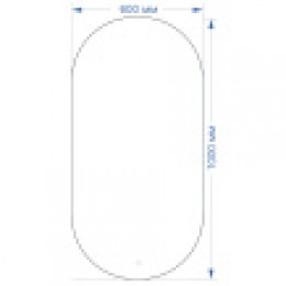 AZARIO зеркало Alone Arco влагостойкое с подсветкой 600*1000