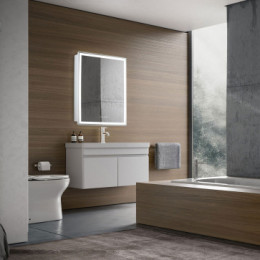 AZARIO зеркало-шкаф Киото 60 (600*800) правый, сенсор, часы, тепл/холод свет