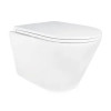 AZ-5180T-WHT SONGO Унитаз подвесной с системой смыва Tornado в комплекте с быстросъемным сиденьем микролифт, дюропласт 520*360*365mm