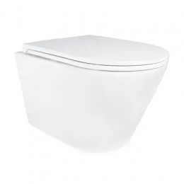 AZ-5180T-WHT SONGO Унитаз подвесной с системой смыва Tornado в комплекте с быстросъемным сиденьем микролифт, дюропласт 520*360*365mm