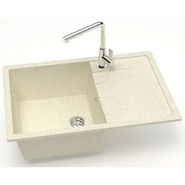 AZARIO кухонная мойка Vision (750x505x218) Бежевая (сифон + герметик)