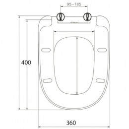 E20142-00 VOX Сиденье тонкое с механизмом плавное опускание, белый