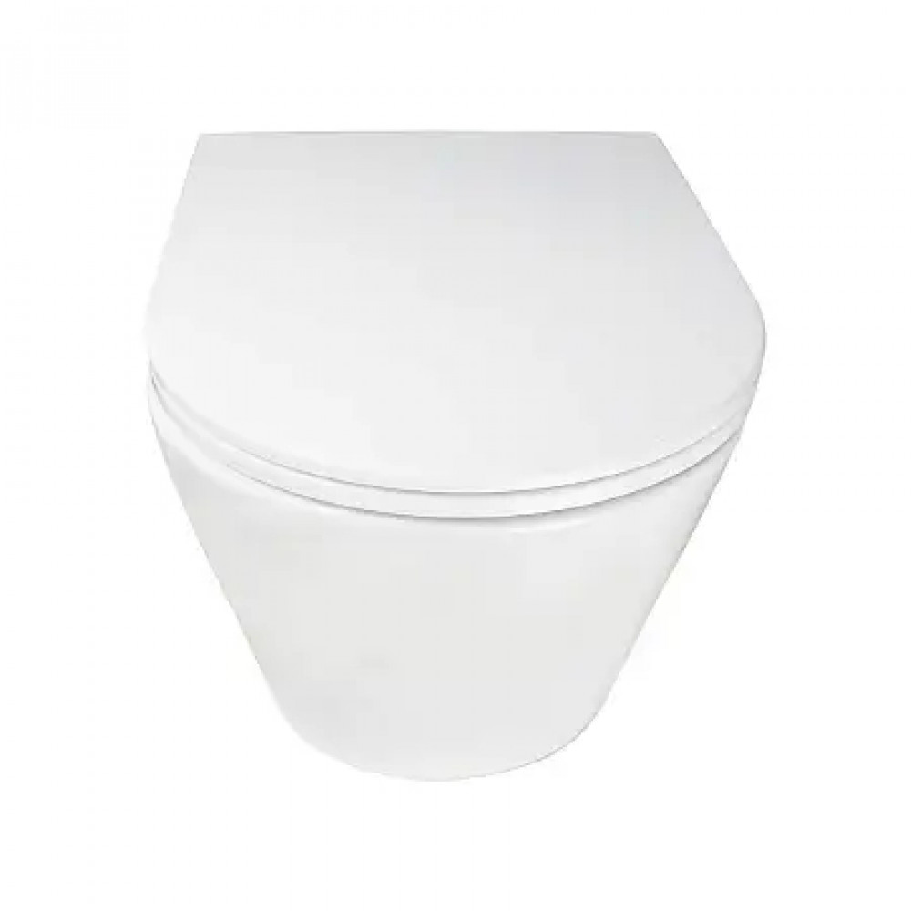 AZ-5180T-WHT SONGO Унитаз подвесной с системой смыва Tornado в комплекте с быстросъемным сиденьем микролифт, дюропласт 520*360*365mm