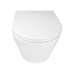 AZ-5180T-WHT SONGO Унитаз подвесной с системой смыва Tornado в комплекте с быстросъемным сиденьем микролифт, дюропласт 520*360*365mm