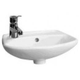 LYRA Мини-раковина 410 мм, отв. д/смес. слева, уст.компл.