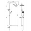 BA274AA Душевая система VIDIMA BALANCE BA274AA для монтажа с настенным смесителем для ванны/душа или душа
