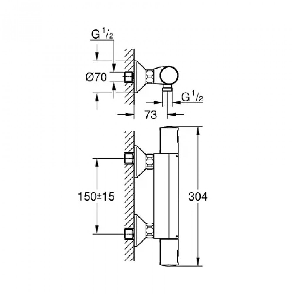 34594000 Precision Start Термостат для душа