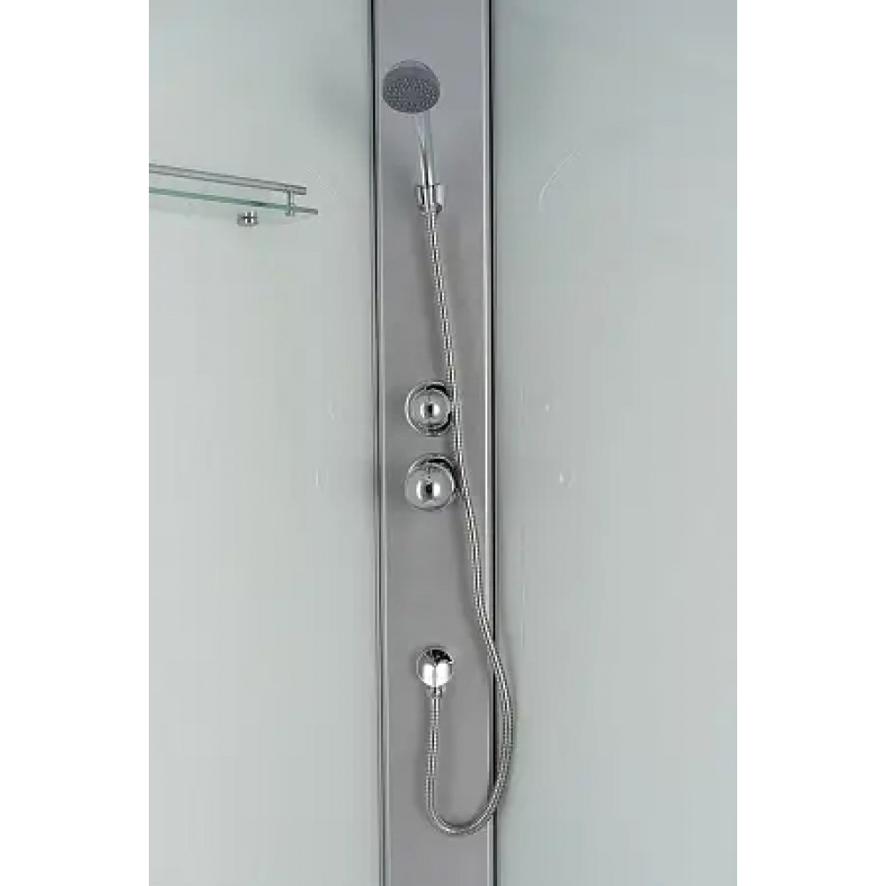 Душевая кабина CS-5180-13R F, 100*80*215 низкая, белая, прямоугольная, стекло 4мм, поддон 13 см