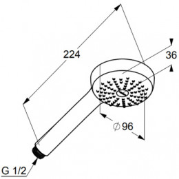 KLUDI LOGO Душевая лейка 1S DN15, арт. 6810005-00