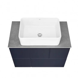 Luna Тумба под раковину 80, 2 ящика, синий