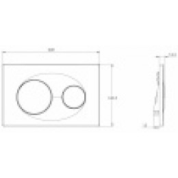 Панель смыва, хром матовый, круглая, AZARIO