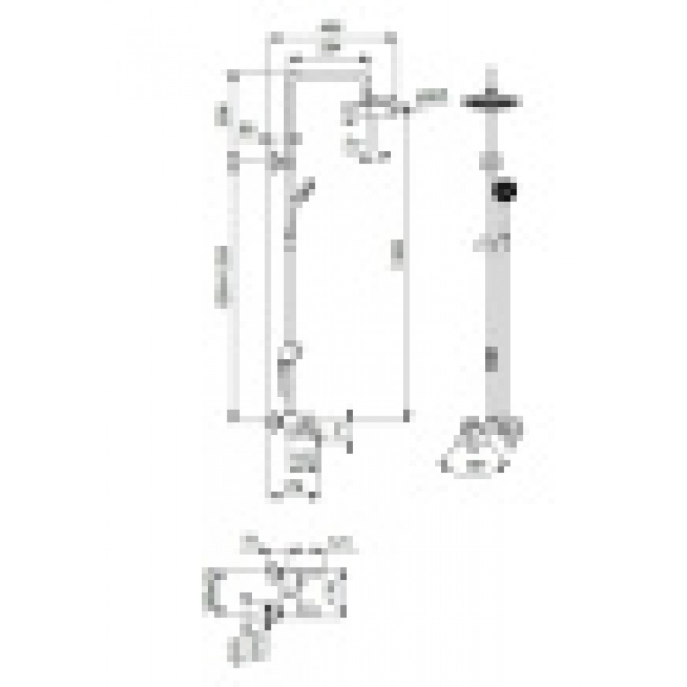 BA270AA Душевая система VIDIMA BALANCE BA270AA с однорукоятковым смесителем для ванны/душа