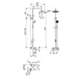 Душевая система с однорукоятковым смесителем, для ванны/душа, VIDIMA BALANCE BA270AA