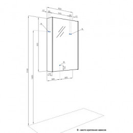 Либерти 65 зеркало-шкаф Дуб эльвезия