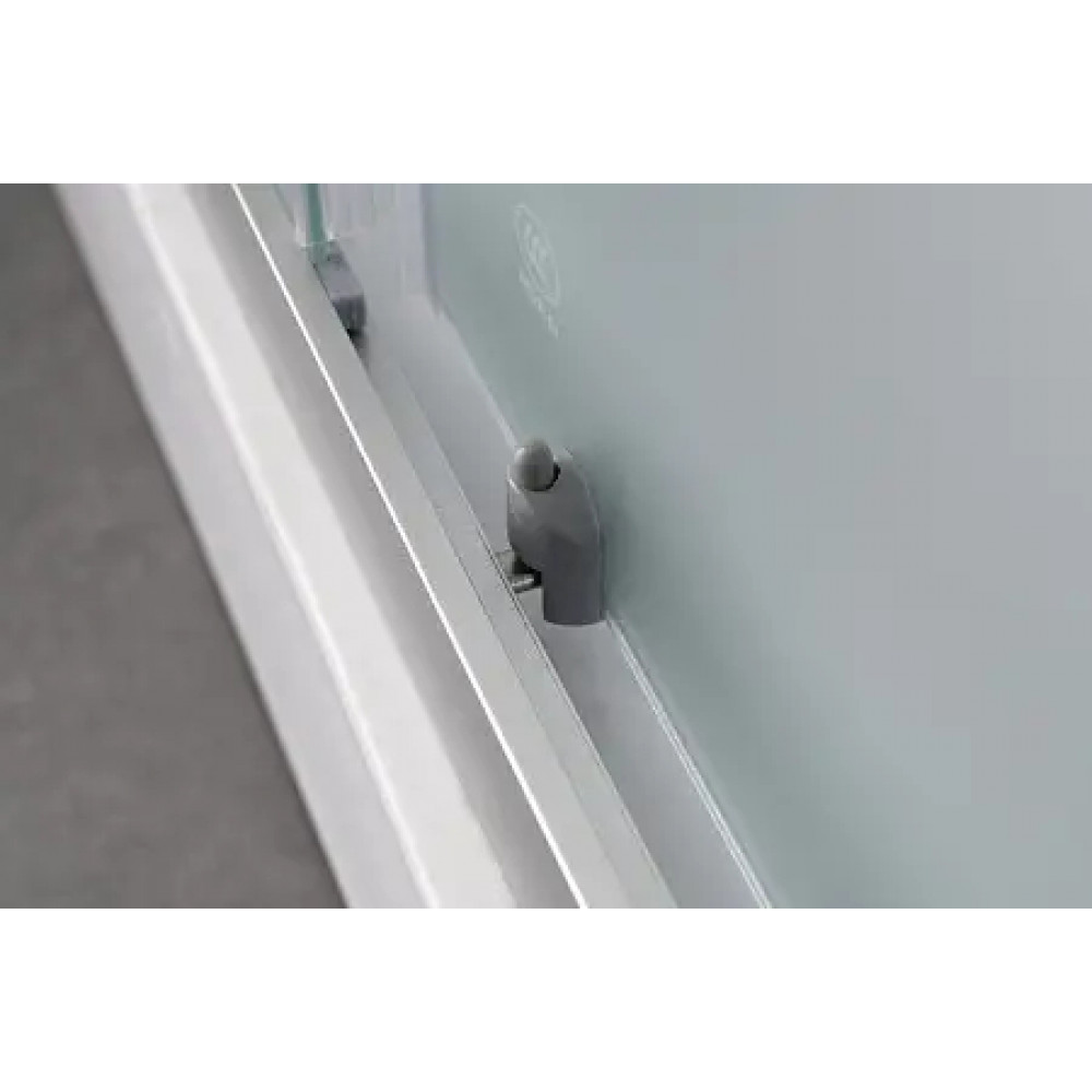 Душевая кабина CS-5180-13R F, 100*80*215 низкая, белая, прямоугольная, стекло 4мм, поддон 13 см