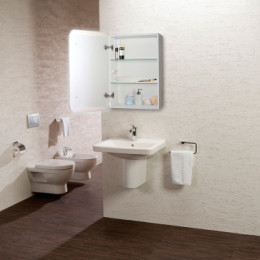 AZARIO зеркало-шкаф Фиджи flip 50 (500х750) универсальное, сенсорный выключатель