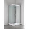 Душевая кабина CS-5180-13R F, 100*80*215 низкая, белая, прямоугольная, стекло 4мм, поддон 13 см
