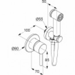 KLUDI BOZZ Гигиенический набор, комплект, арт. 389980576