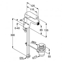 KLUDI AMEO Однорычажный смеситель для биде, арт. 412160575