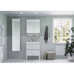 Сканди 70 Тумба Белый/Дуб Верона (БЕЗ УМЫВАЛЬНИКА Адриана-70)