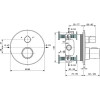 A7573XG CERATHERM T100 Промо комплект, состоящий из: BC807XG IDEALRAIN Держатель с подключением душевой лейки 1/2", цилиндрический дизайн, металлическ