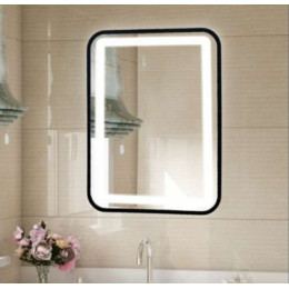 AZARIO зеркало Мальта-лофт 600*800 сенсор выкл, рама пластик