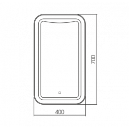 AZARIO зеркало Турин 400*700 сенсор выкл