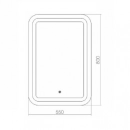AZARIO зеркало Мальта 550*800 сенсор выкл