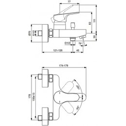 CERABASE смеситель для ванны/душа